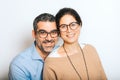 Studio portrait of happy couple Royalty Free Stock Photo