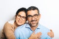 Studio portrait of happy couple Royalty Free Stock Photo