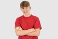 Headshot of a happy teenage boy Royalty Free Stock Photo