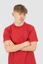 Headshot of a happy teenage boy Royalty Free Stock Photo