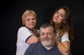 Studio portrait of happy Ukrainian family Royalty Free Stock Photo