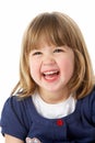 Studio Portrait Of Laughing Young Girl Royalty Free Stock Photo