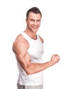 Muscular handsome man posing in studio Royalty Free Stock Photo