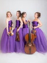 Studio portrait of a musical quartet