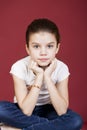 Studio portrait of a pretty little girl Royalty Free Stock Photo