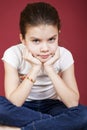 Studio portrait of a pretty little girl Royalty Free Stock Photo