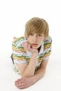 Studio Portrait Of Serious Teenage Boy Royalty Free Stock Photo