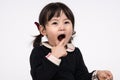 Studio portrait shot of 3-year-old Asian baby - isolated Royalty Free Stock Photo