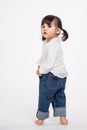 Studio portrait shot of 3-year-old Asian baby - isolated Royalty Free Stock Photo