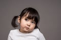 Studio portrait shot of 3-year-old Asian baby - isolated Royalty Free Stock Photo