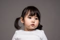 Studio portrait shot of 3-year-old Asian baby - isolated Royalty Free Stock Photo