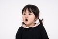 Studio portrait shot of 3-year-old Asian baby - isolated Royalty Free Stock Photo