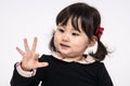 Studio portrait shot of 3-year-old Asian baby - isolated Royalty Free Stock Photo