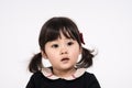 Studio portrait shot of 3-year-old Asian baby - isolated Royalty Free Stock Photo