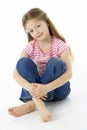 Studio Portrait of Smiling Girl