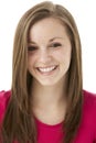 Studio Portrait Of Smiling Teenage Girl Royalty Free Stock Photo