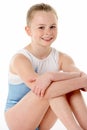 Studio Portrait Of Young Female Gymnast