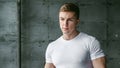 Studio portrait young men bodybuilder athlete