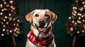 Studio protrait full body of Cute Labrador