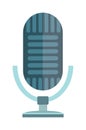 Studio or radio microphone vector illustration isolated on white background. Royalty Free Stock Photo