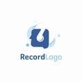 Studio Record logo design concept, Music app logo template
