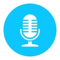 Retro microphone vector icon