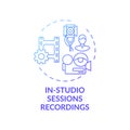 In-studio sessions recordings concept icon