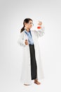 Chemistry here I come. Studio shot of an adorable little girl dressing up as a scientist.