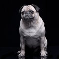 Studio shot of an adorable Mops or Pug Royalty Free Stock Photo