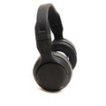 Studio shot black bluetooth wireless over-ear headphones Royalty Free Stock Photo