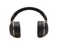 Studio shot black bluetooth wireless over-ear headphones Royalty Free Stock Photo