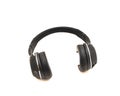 Studio shot black bluetooth wireless over-ear headphones Royalty Free Stock Photo