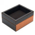 Studio shot of a black brown box isolated on transparent background Royalty Free Stock Photo