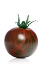 Studio shot of black tomato on white background