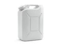 Empty white plastic jerrycan for fuel or water isolated on white background Royalty Free Stock Photo