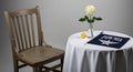 Symbolic POW MIA remembrance table ceremony Royalty Free Stock Photo