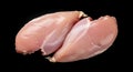 Fresh raw chicken breasts on a dark background Royalty Free Stock Photo