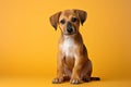 Studio shot capturing dog on vibrant backdrop Royalty Free Stock Photo