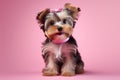 Studio shot capturing dog on vibrant backdrop Royalty Free Stock Photo
