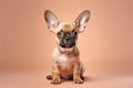 Studio shot capturing dog on vibrant backdrop Royalty Free Stock Photo