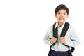 Studio Shot Of Chinese Boy In School Uniform Royalty Free Stock Photo