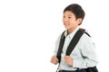 Studio Shot Of Chinese Boy In School Uniform Royalty Free Stock Photo