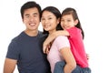 Studio Shot Of Chinese Family