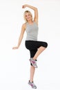 Studio Shot Of Exercising Woman Royalty Free Stock Photo