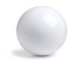 A perfectly smooth, glossy white sphere rests gracefully casting a soft shadow on a pristine background Royalty Free Stock Photo