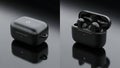 Black Wireless Earbuds with Charging Case Royalty Free Stock Photo