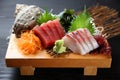 Fresh sashimi combo plate Royalty Free Stock Photo