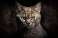 Studio shot of gloomy cat in dark fashion collection, created with Generative AI technology Royalty Free Stock Photo