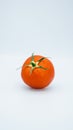 Red tomato against white background Royalty Free Stock Photo