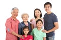 Studio Shot Of Multi-Generation Chinese Family Royalty Free Stock Photo